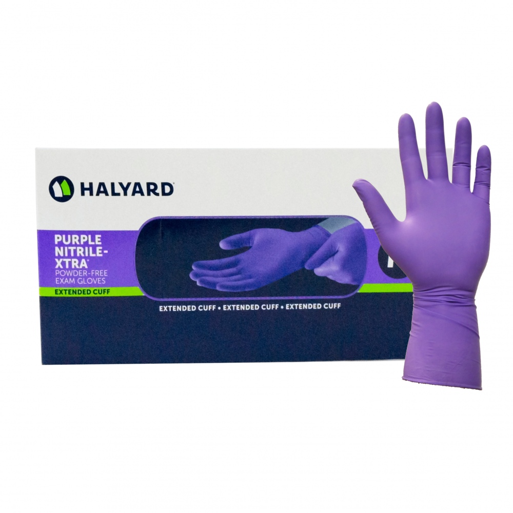 Halyard Purple Nitrile Xtra Exam Gloves 1859
